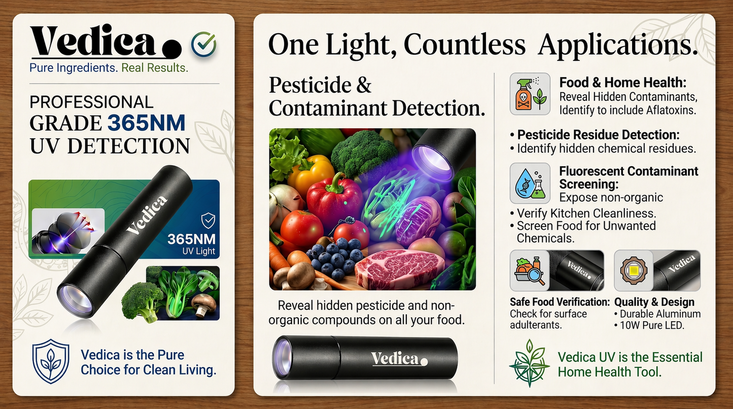 Vedica Professional Grade 365NM UV Detector for Vegetable Inspection