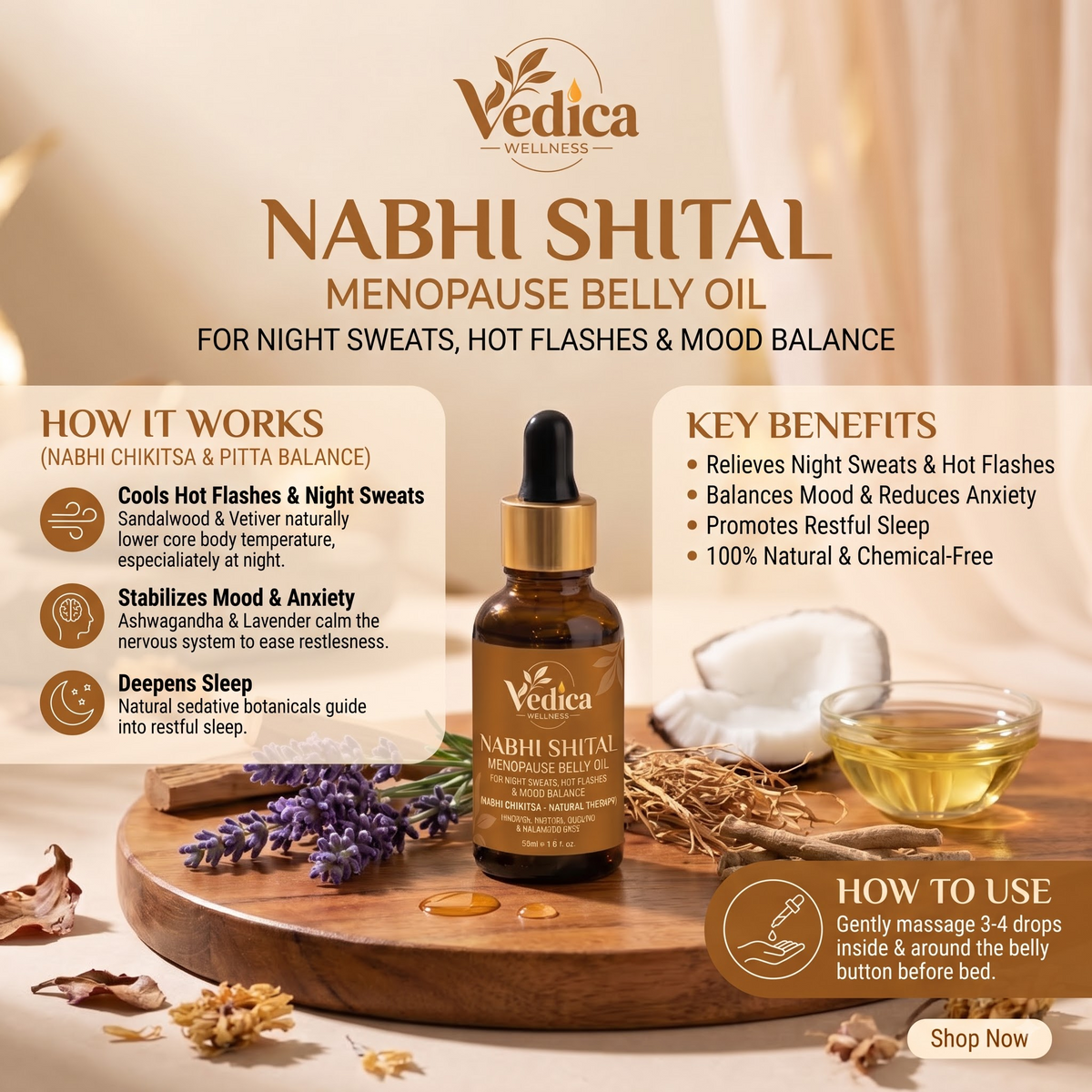 Vedica Nabhi Shital | Menopause Belly Oil