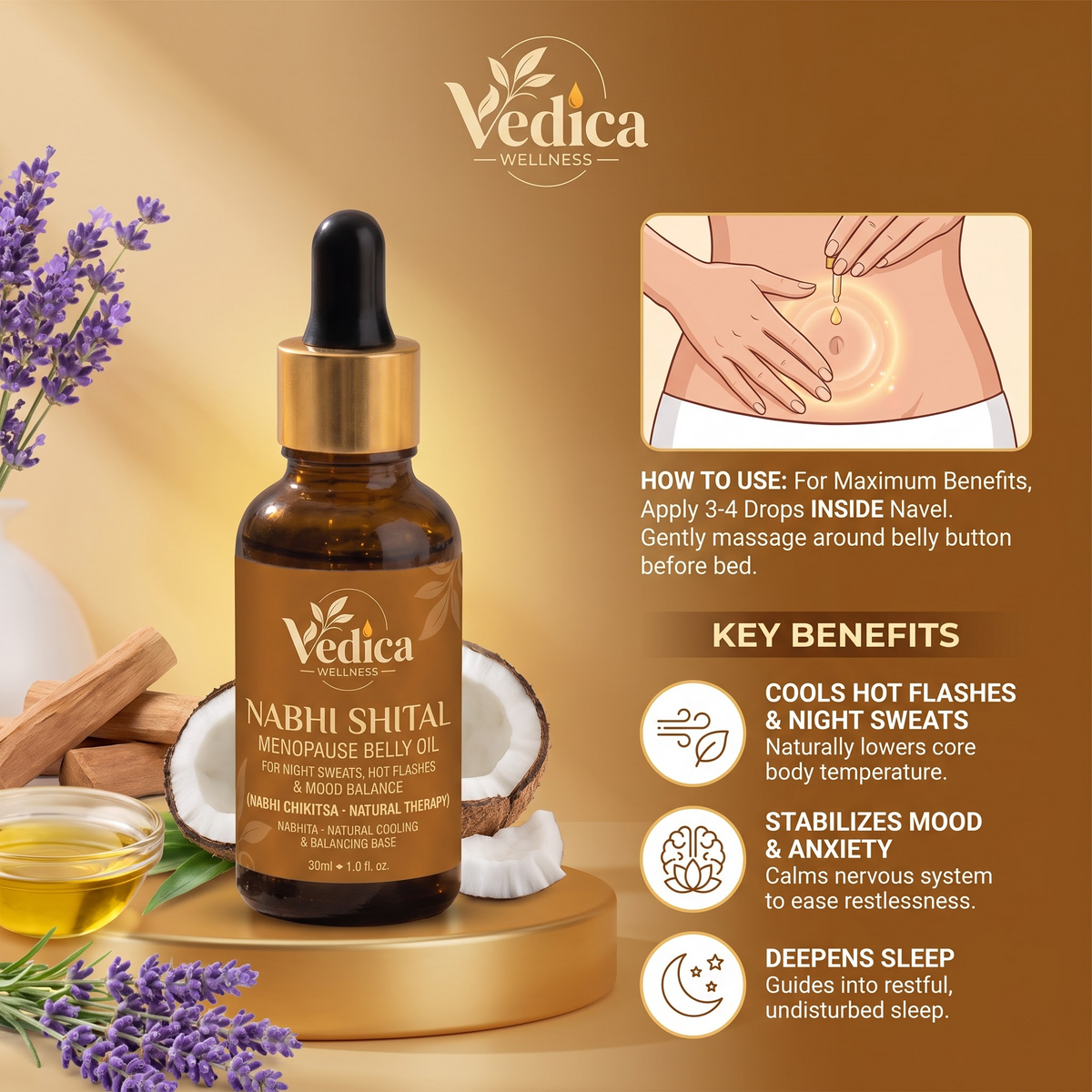 Vedica Nabhi Shital | Menopause Belly Oil